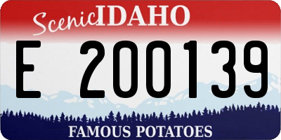 ID license plate E200139