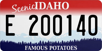ID license plate E200140