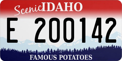 ID license plate E200142