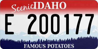 ID license plate E200177