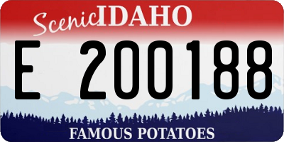 ID license plate E200188