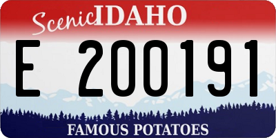 ID license plate E200191