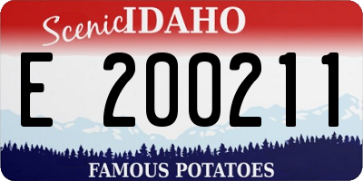 ID license plate E200211