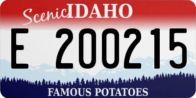 ID license plate E200215
