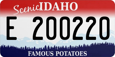 ID license plate E200220