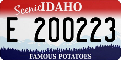 ID license plate E200223