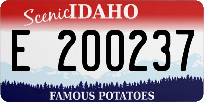ID license plate E200237