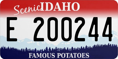 ID license plate E200244