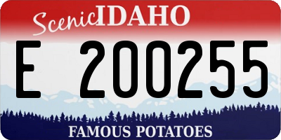 ID license plate E200255