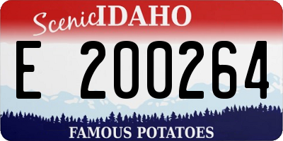 ID license plate E200264