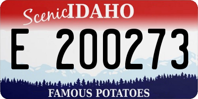 ID license plate E200273