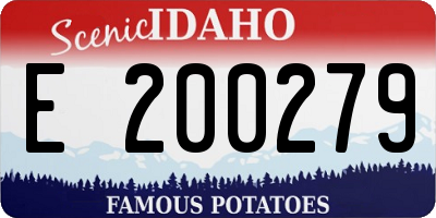 ID license plate E200279