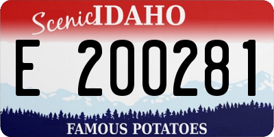 ID license plate E200281