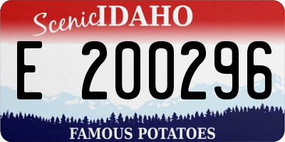 ID license plate E200296