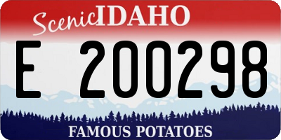 ID license plate E200298