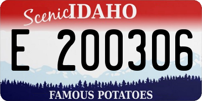 ID license plate E200306