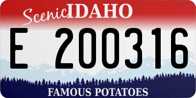 ID license plate E200316