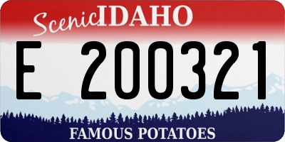 ID license plate E200321