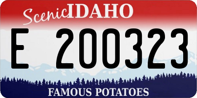 ID license plate E200323