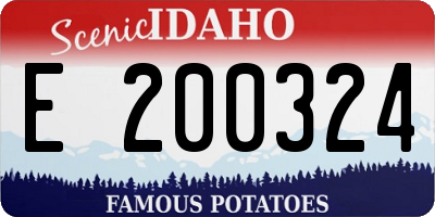 ID license plate E200324