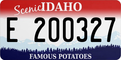 ID license plate E200327