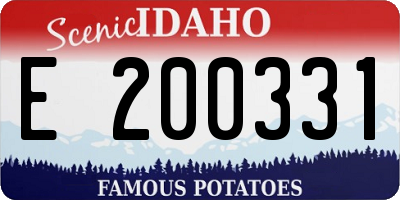 ID license plate E200331