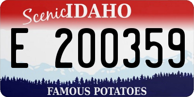 ID license plate E200359