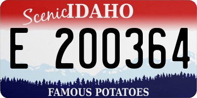 ID license plate E200364