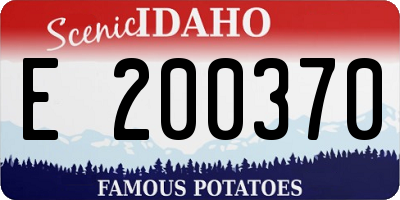 ID license plate E200370