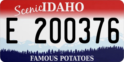 ID license plate E200376
