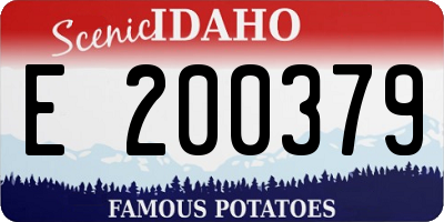 ID license plate E200379