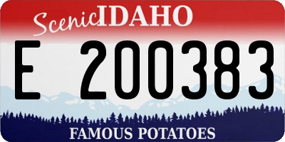 ID license plate E200383