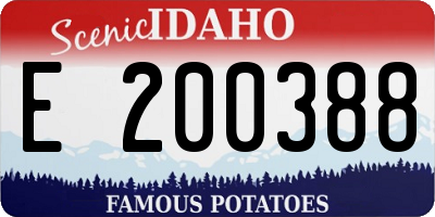 ID license plate E200388