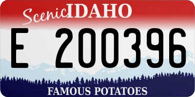 ID license plate E200396