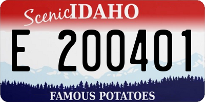 ID license plate E200401