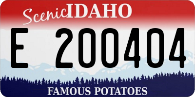 ID license plate E200404