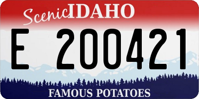 ID license plate E200421