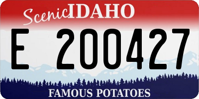 ID license plate E200427