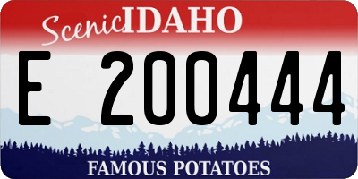 ID license plate E200444