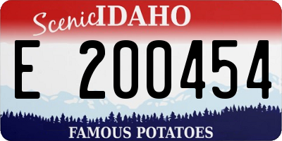 ID license plate E200454