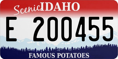 ID license plate E200455