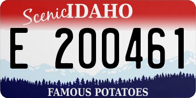 ID license plate E200461
