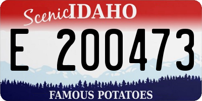 ID license plate E200473