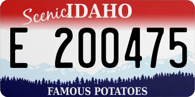 ID license plate E200475