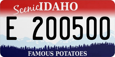 ID license plate E200500