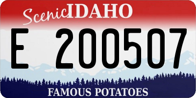 ID license plate E200507