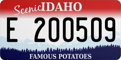 ID license plate E200509