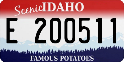 ID license plate E200511