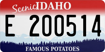 ID license plate E200514