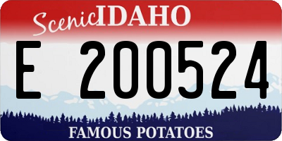 ID license plate E200524